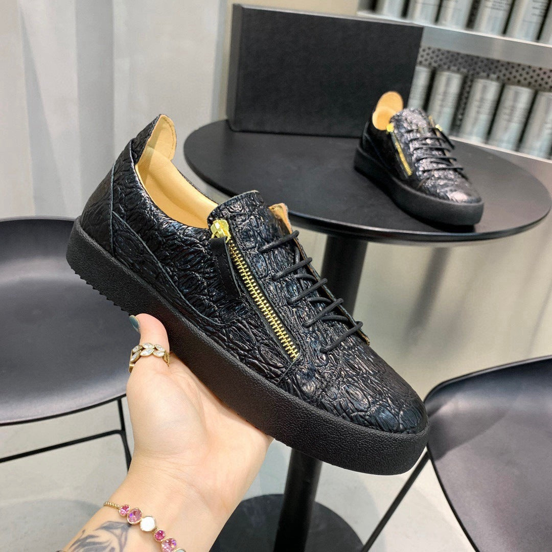 Zapatos casuales de moda de cuero de vaca para hombre Estilo Europeo