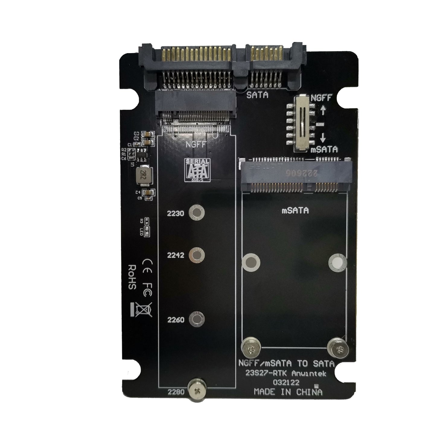 Tarjeta adaptadora SSD de disco duro de estado sólido MSATAm2 N