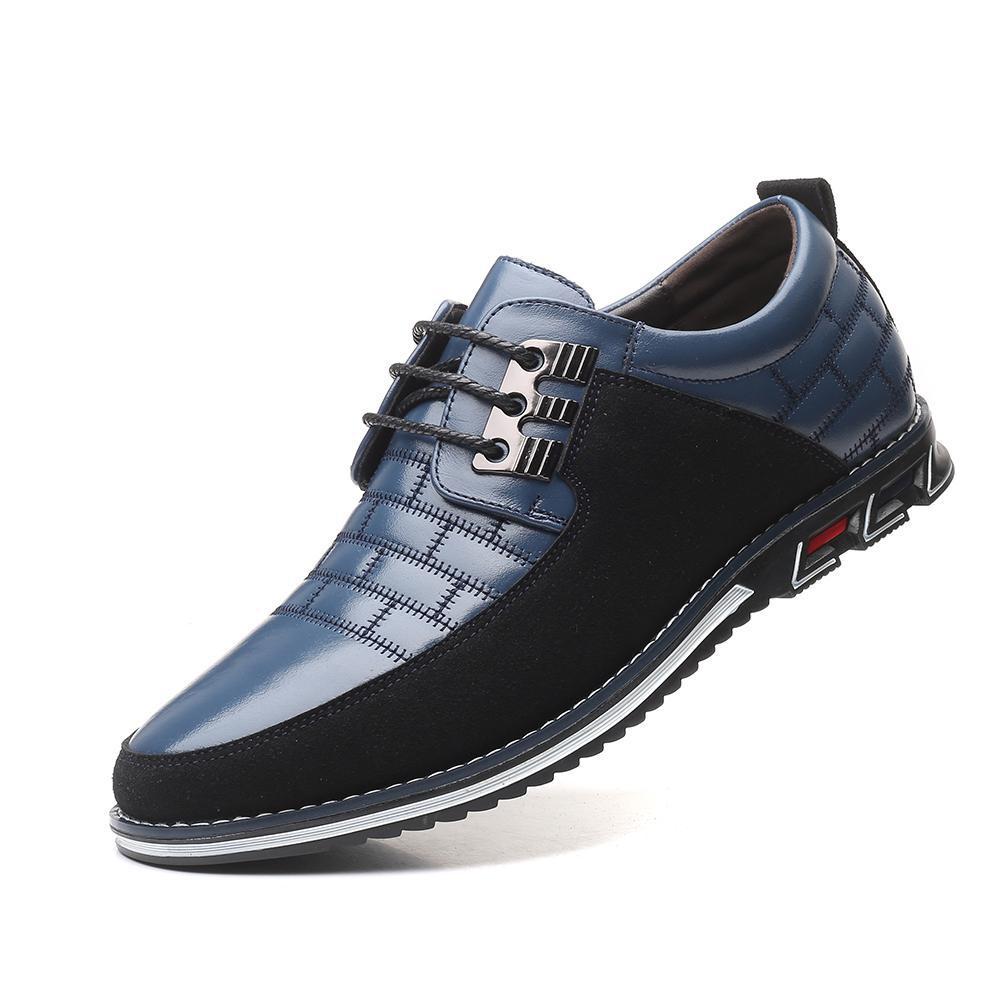 Zapatos casuales de hombre con cordones y punta redonda