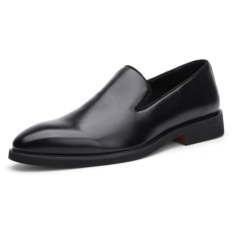 Zapatos de cuero pulido estilo británico sencillo con punta.