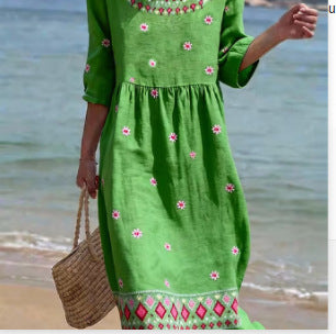 Casual Printed Temperament Long Skirt Girl - DRESS WELL STORE