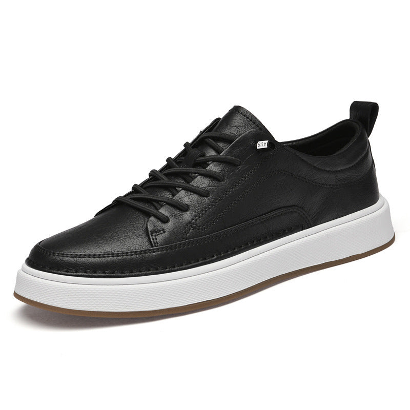 Zapatillas casuales de cuero sencillas para hombre