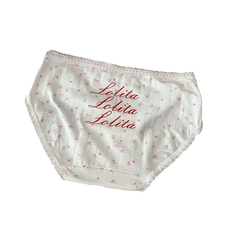 Tangas retro florales bonitos de estilo francés para mujer