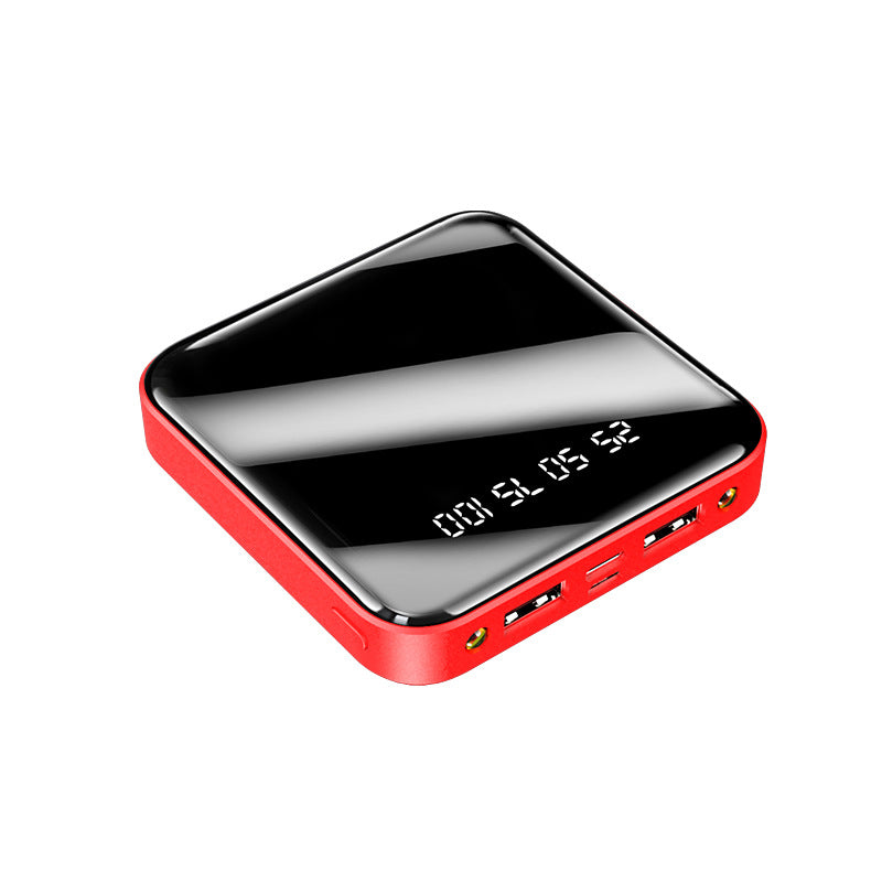 Mini Power Bank 20000 mAh Batería Externa Portátil con Espejo y Pantalla Digital