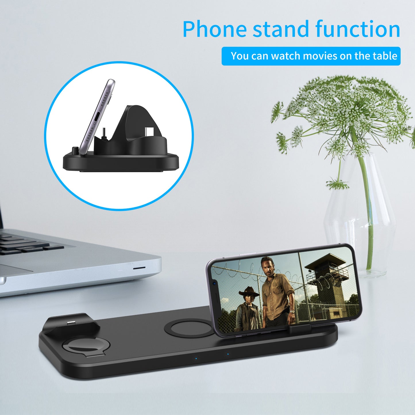 Compatible con Apple, cargador inalámbrico multifuncional