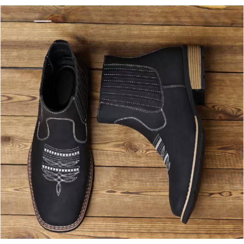 Botas Martin para hombre con diseño bordado hasta el tobillo