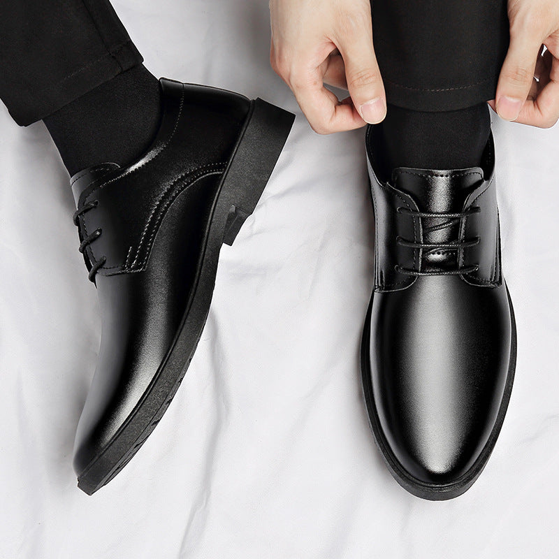 Zapatos de cuero de suela blanda para jóvenes, estilo británico, informales y de vestir