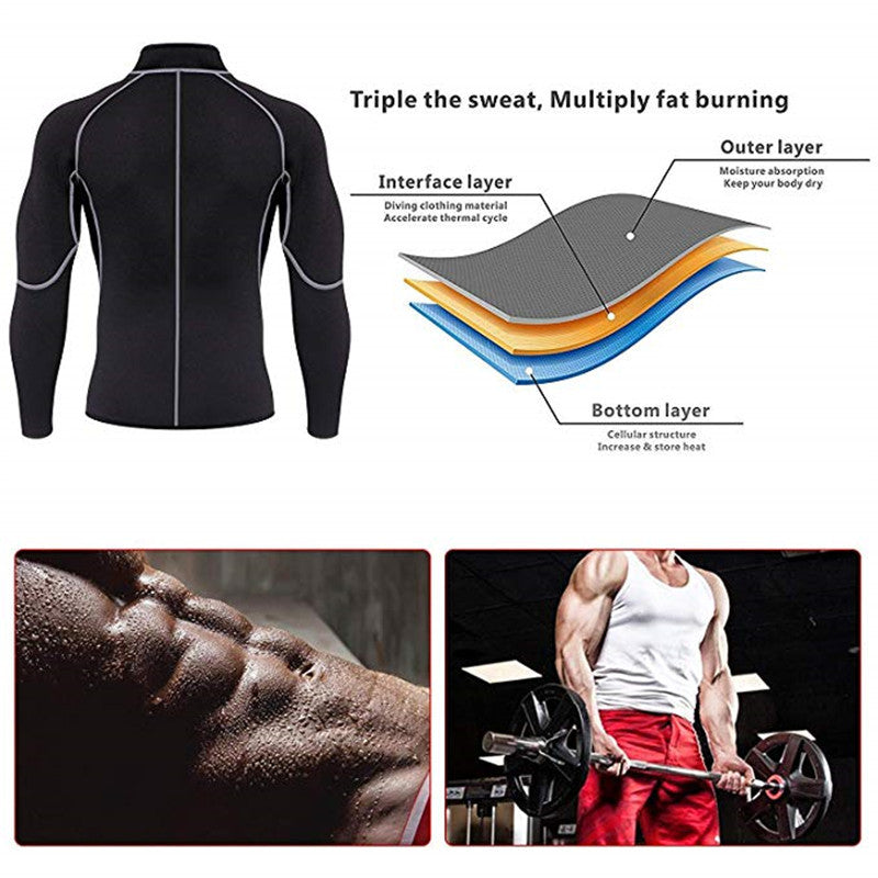 Traje de sauna de yoga y fitness deportivo de running para hombre