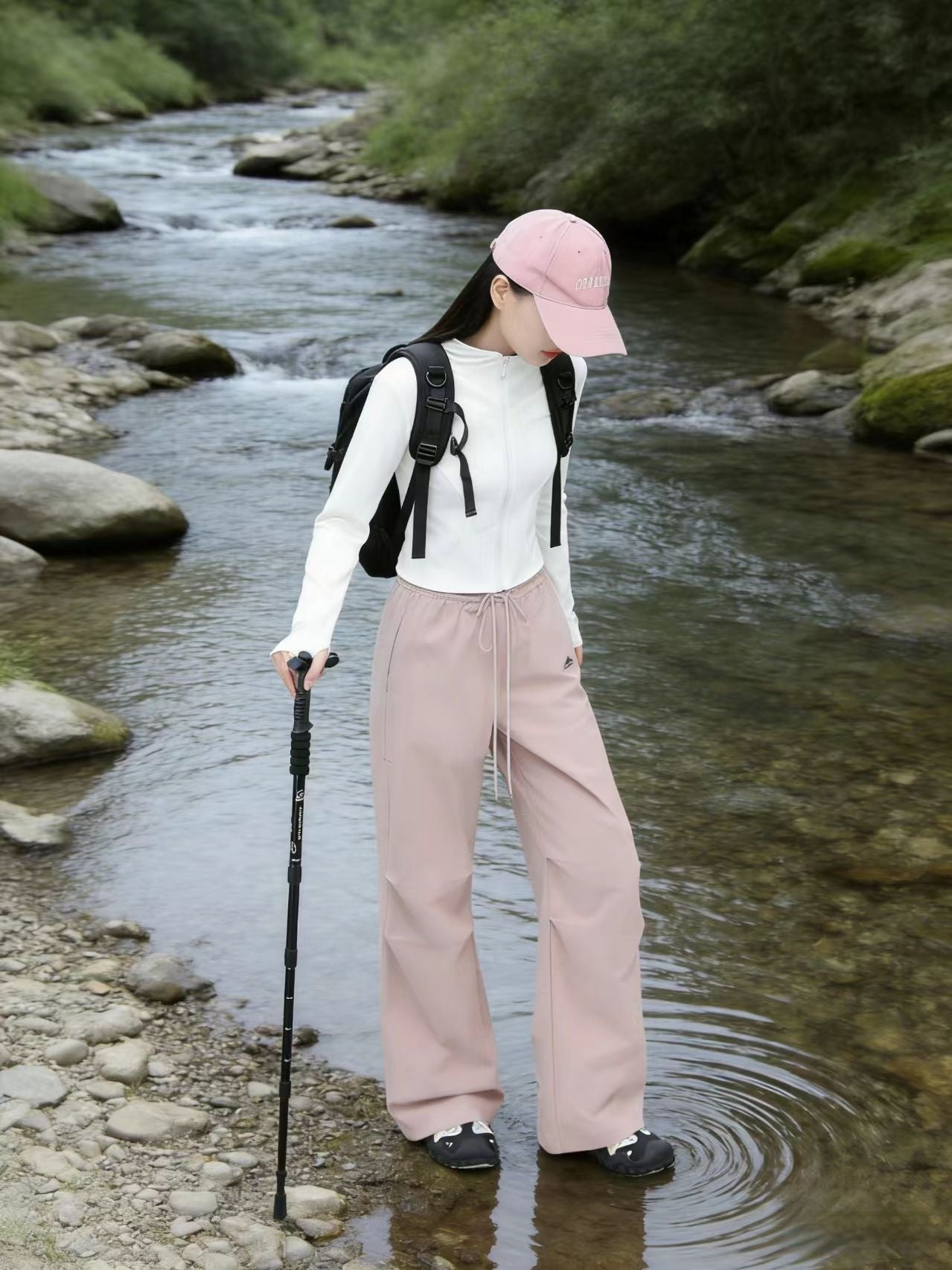 Outdoor Quick-Drying High-Waisted Slimming Drapey Wide-Leg Pants