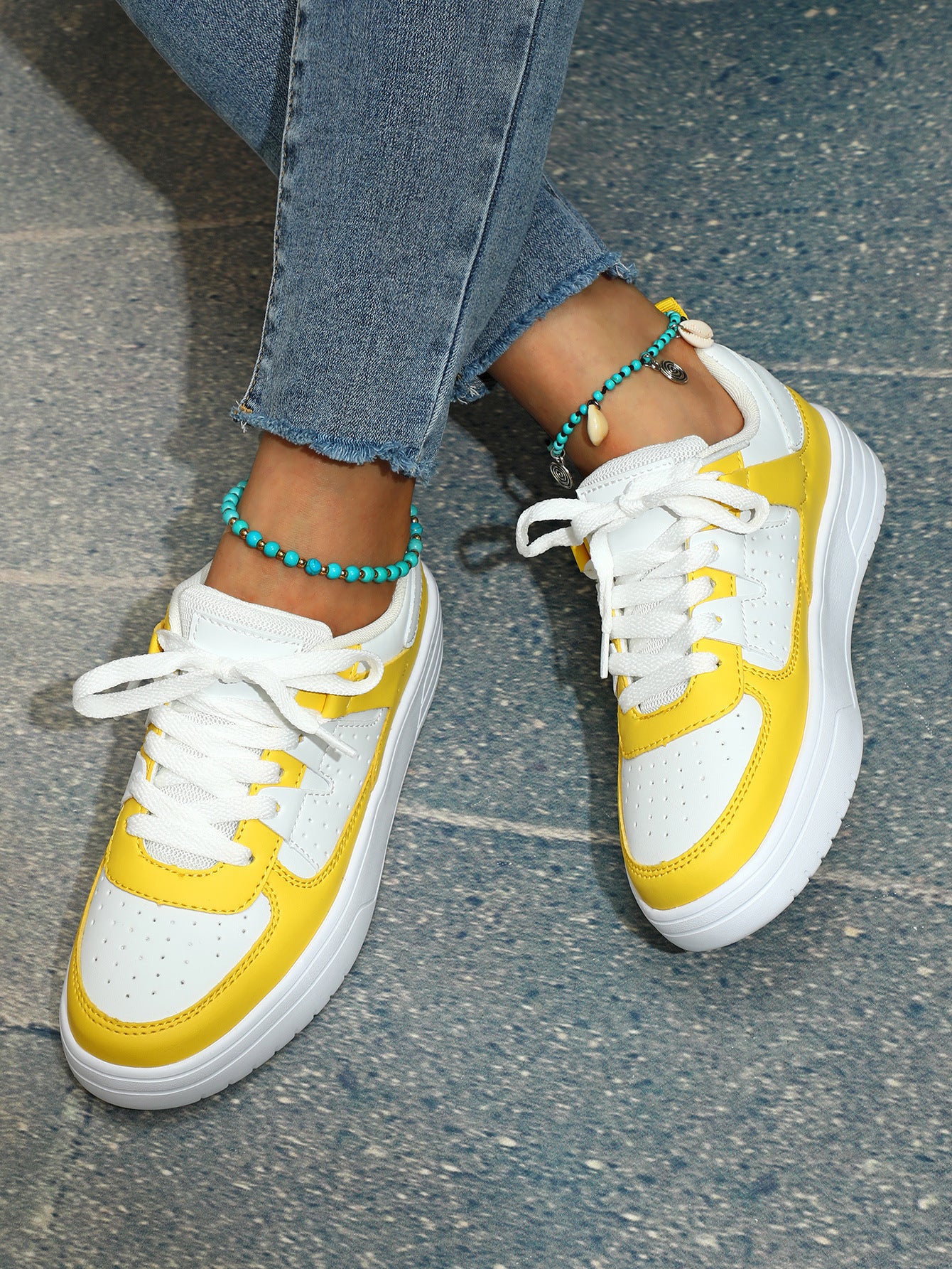Zapatillas de tabla cómodas de suela blanda para pareja de plataforma de moda europea y americana, con cordones