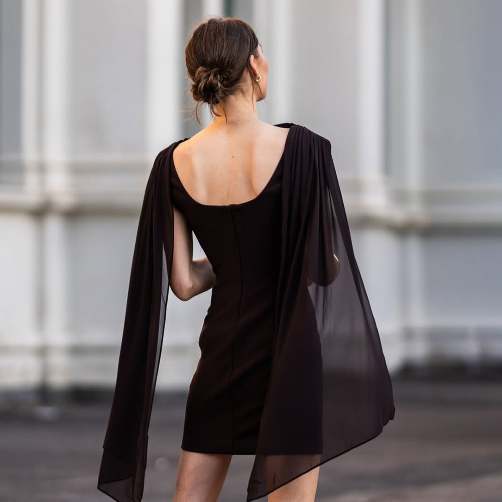 Nuevo vestido de mujer de cinta de color liso