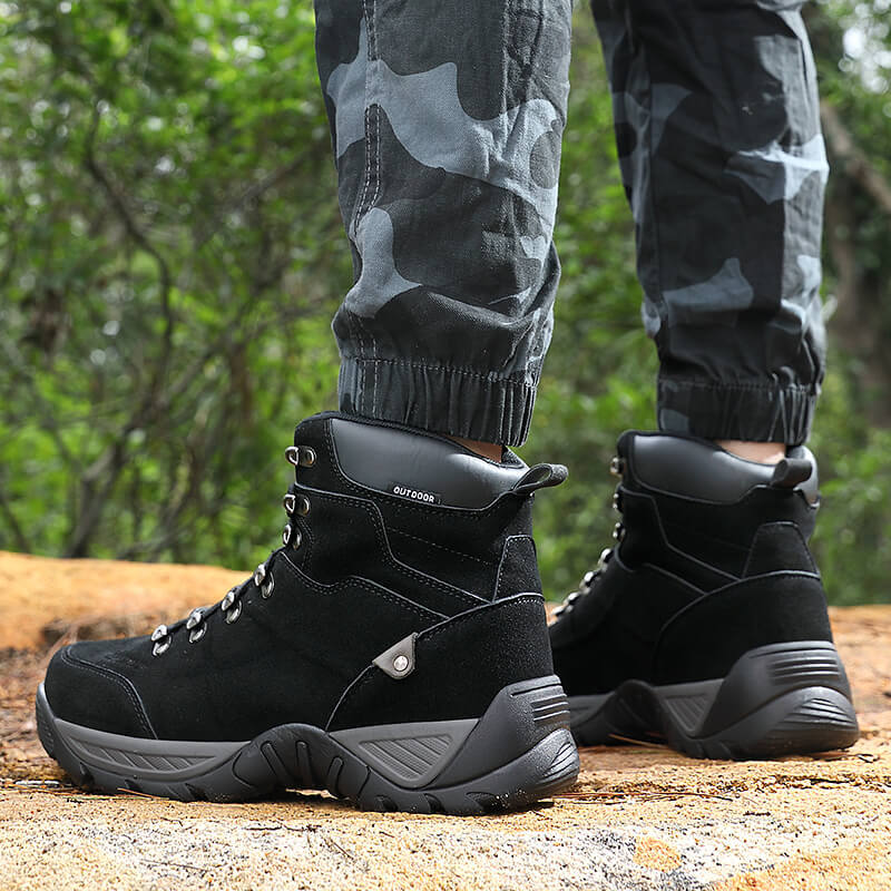 Botas de senderismo de talla grande de caña media alta para hombre para montañismo en otoño e invierno