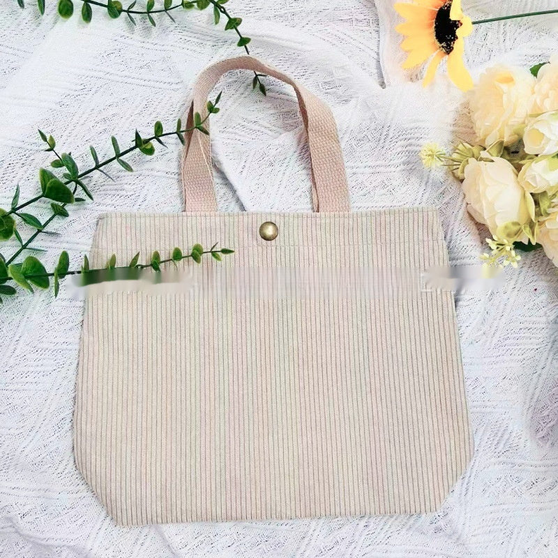 Bolso tote de estilo minimalista con hilo rugoso y estampados a doble cara, un bolso de lona versátil de gran capacidad para mujer