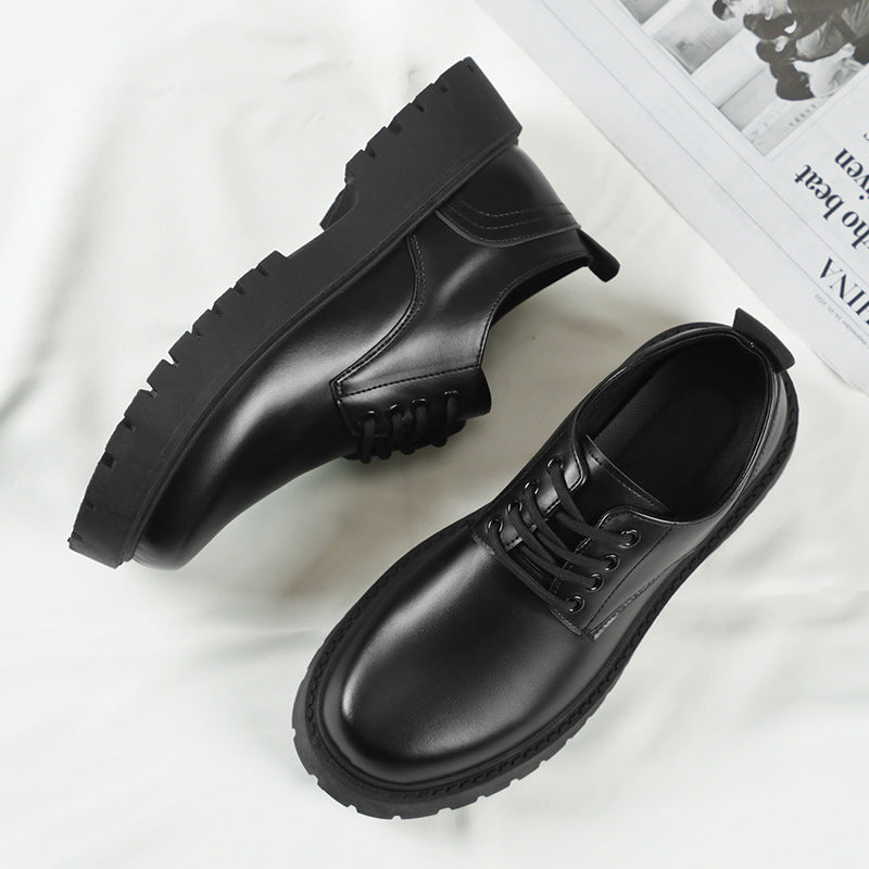 Zapatos de vestir negros de cuero impermeables para hombre