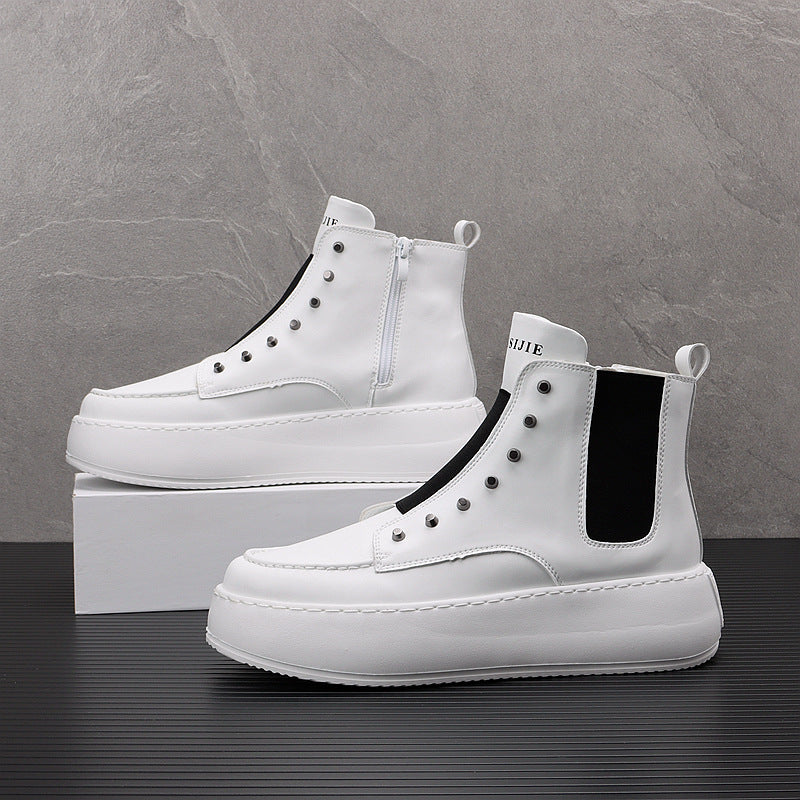 Zapatillas Altas Hombre Versión Coreana Tendencia Suela Gruesa Casual