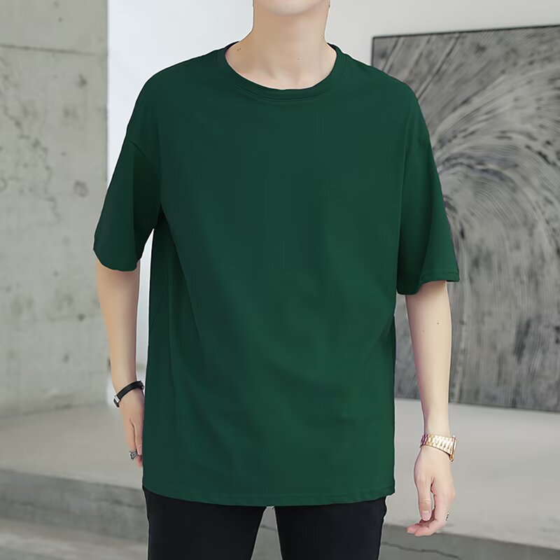 Men's Fashionable Simple Loose Casual Short-Sleeve