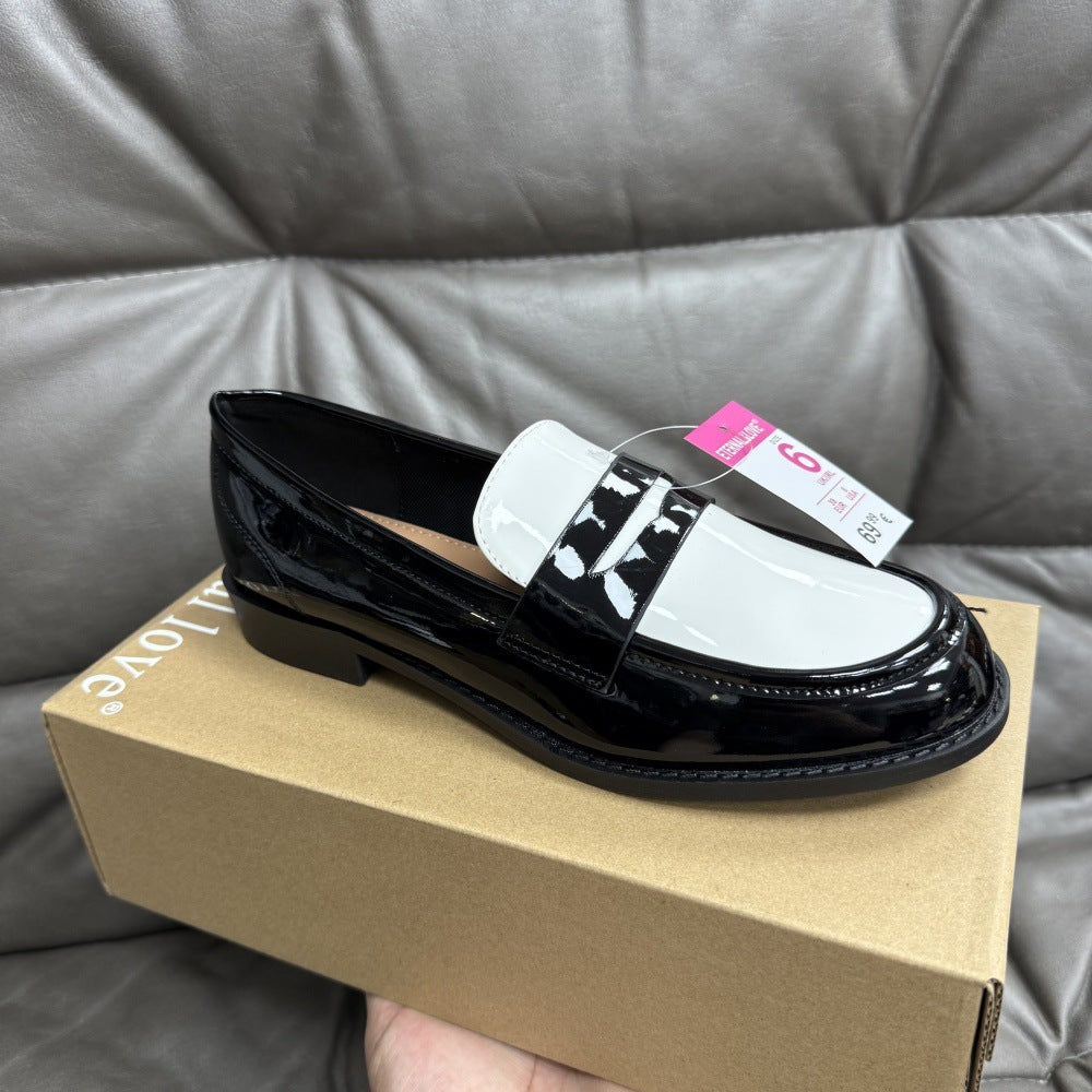 Mocasines de cuero casuales estilo británico sin cordones