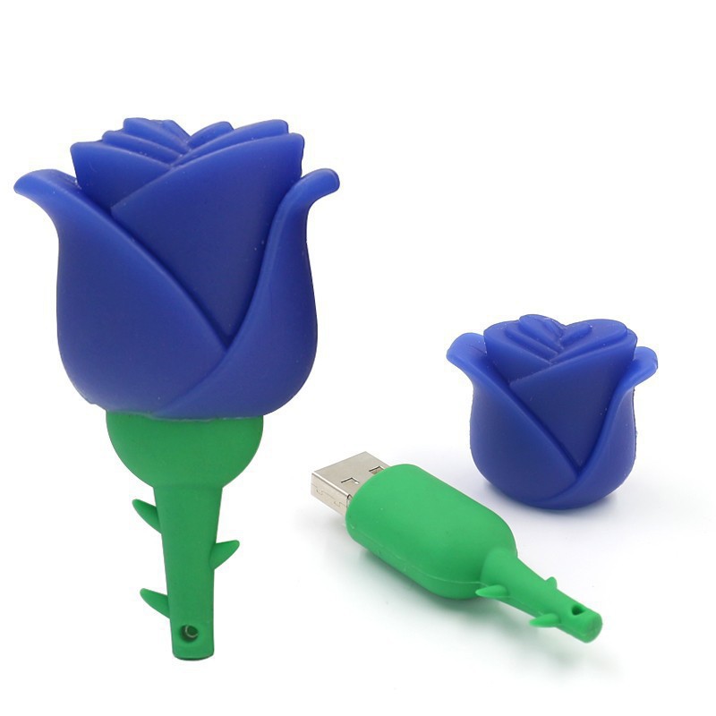Unidad flash USB con forma de rosa, de dibujos animados, bonita, creativa, con personalidad a la moda