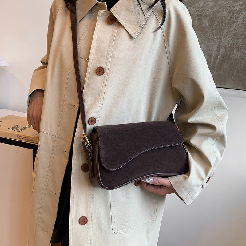 Bolso de Hombro Retro Mate Para Mujer