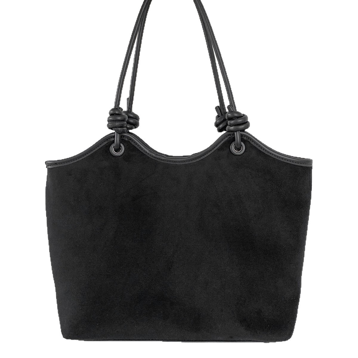 Bolso de hombro y tote de terciopelo de gamuza de color liso estilo retro occidental para mujer