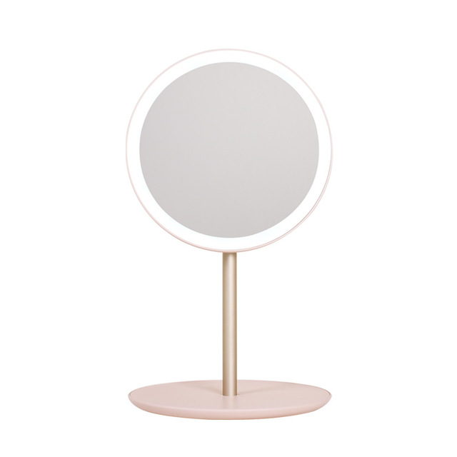 Espejo de maquillaje plegable LED