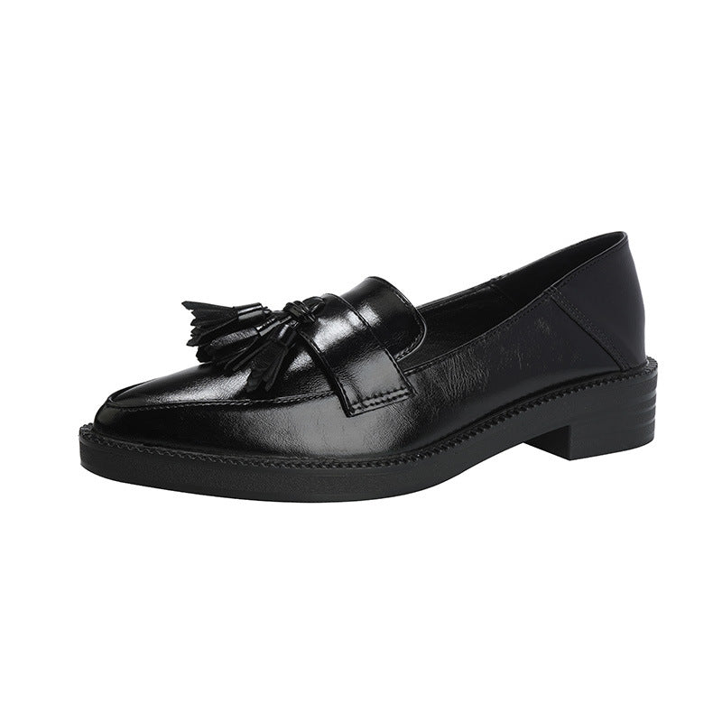 Zapatos con borlas y puntera en tallas grandes para mujer