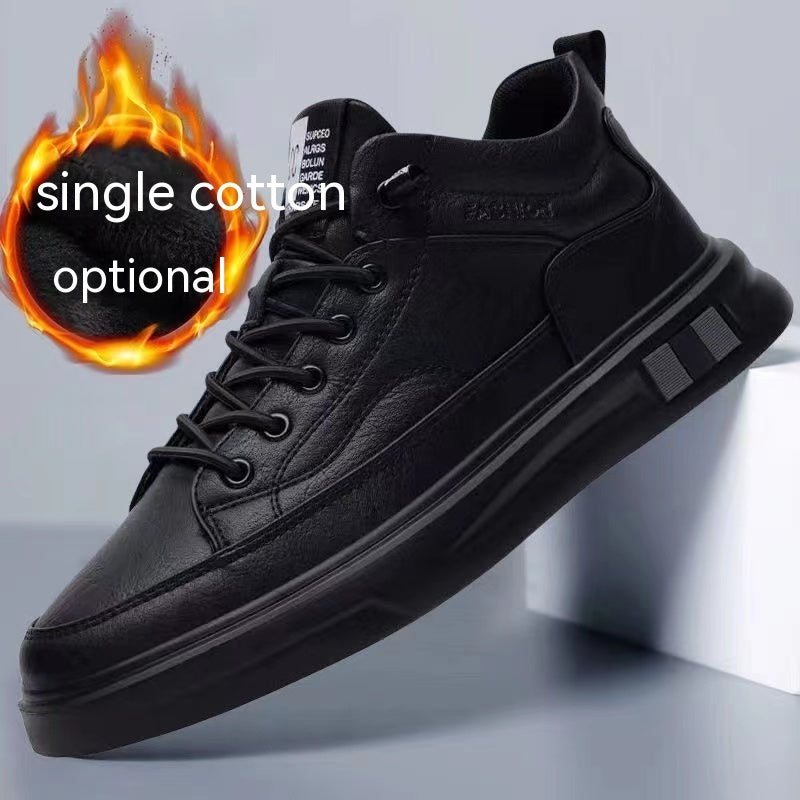 Zapatillas deportivas versátiles de forro polar grueso para hombre, zapatillas casuales que combinan con todo