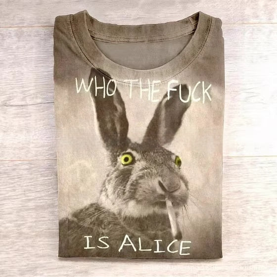 Mens Short-Sleeve Crew-Neck 3D Printed Shirt