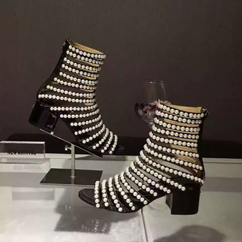 Sandalias de abalorios hechas a mano