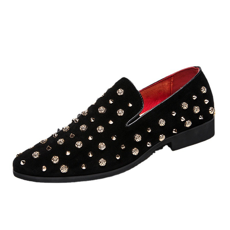 Zapatos informales de gamuza nubuck con tachuelas, talla grande, nuevos