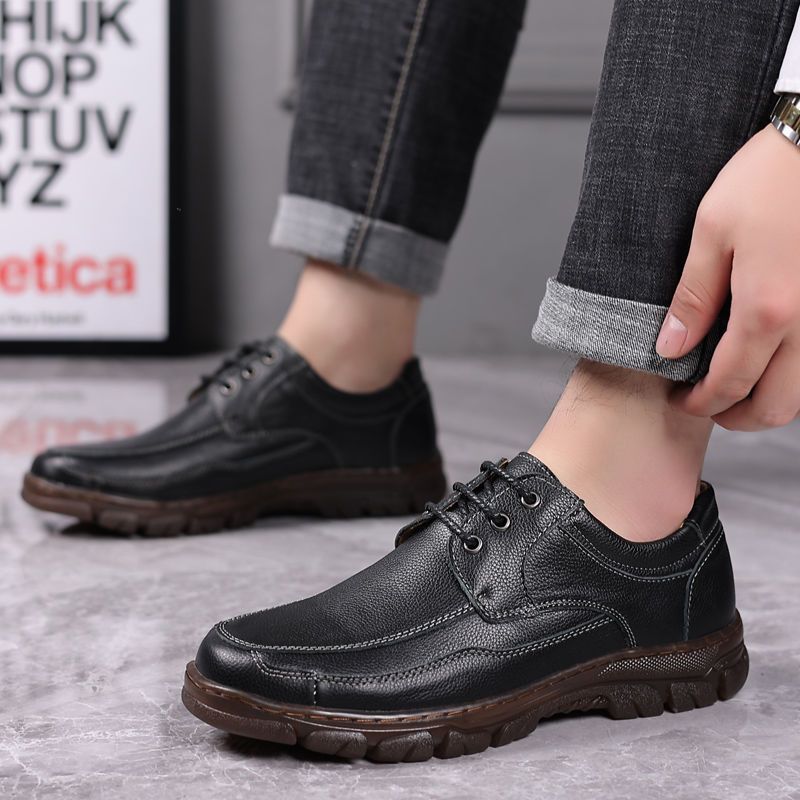 Zapatos de cuero para hombre con suela de tendón