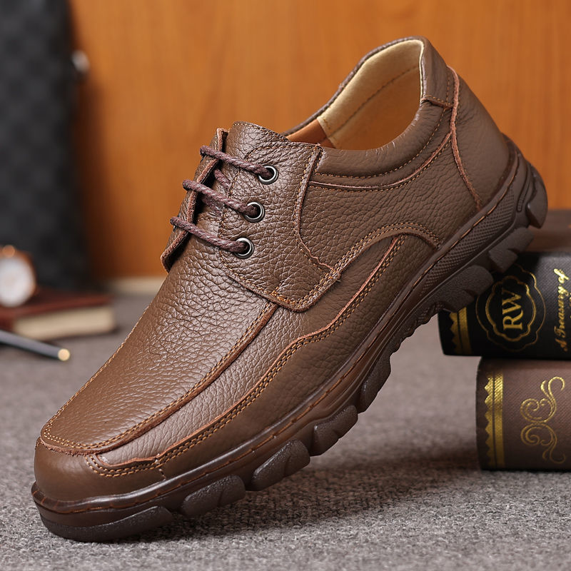Zapatos de cuero para hombre con suela de tendón