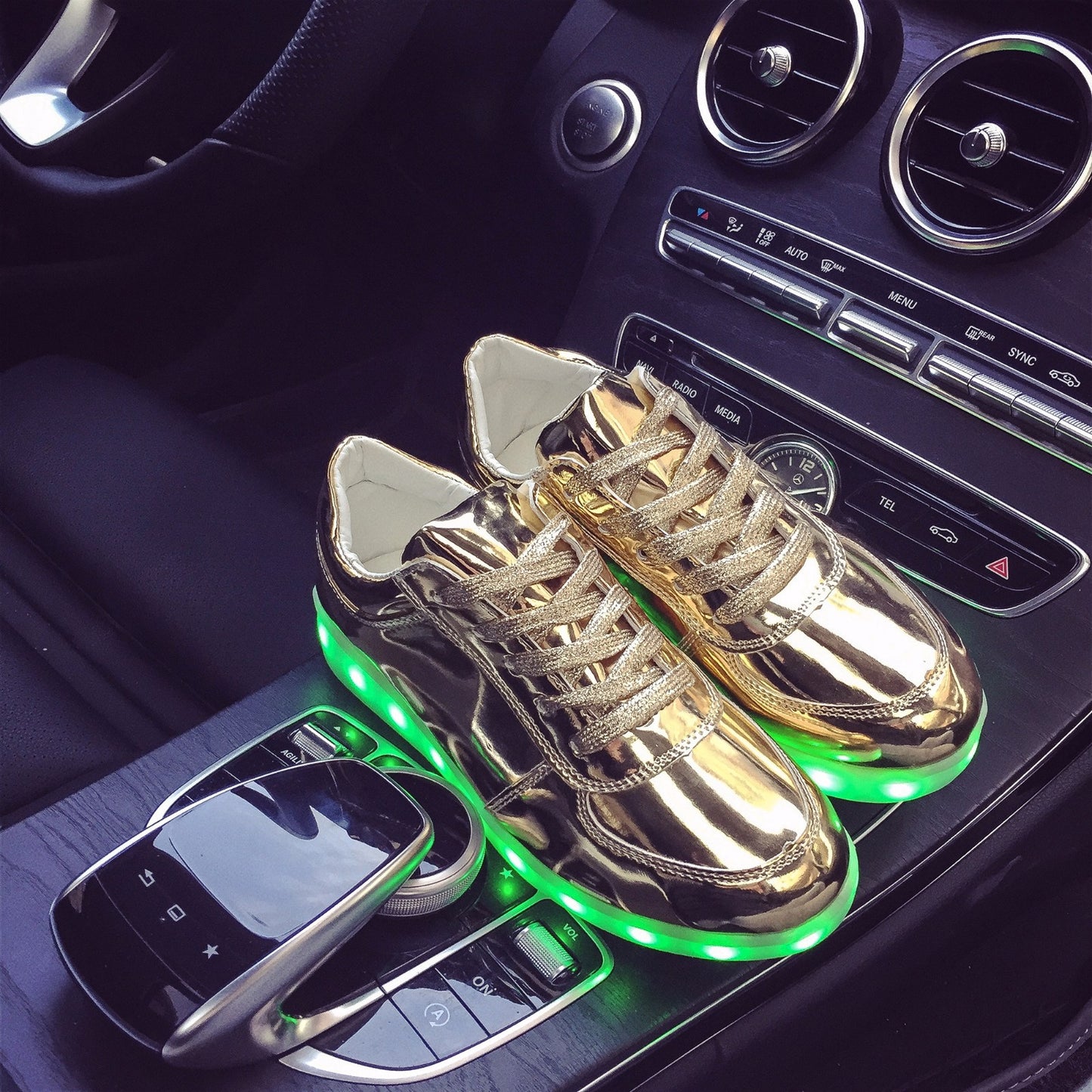 Zapatillas deportivas LED con luces, carga USB, fluorescentes y luminosas con cordones