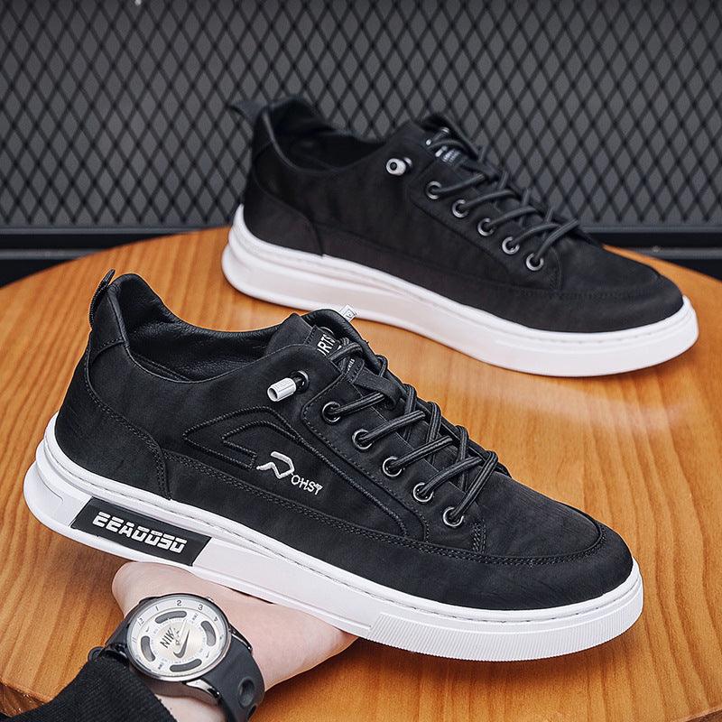 Zapatos casuales de seda de hielo transpirables para hombre, de tela de paraguas, nuevos para verano, que combinan con todo