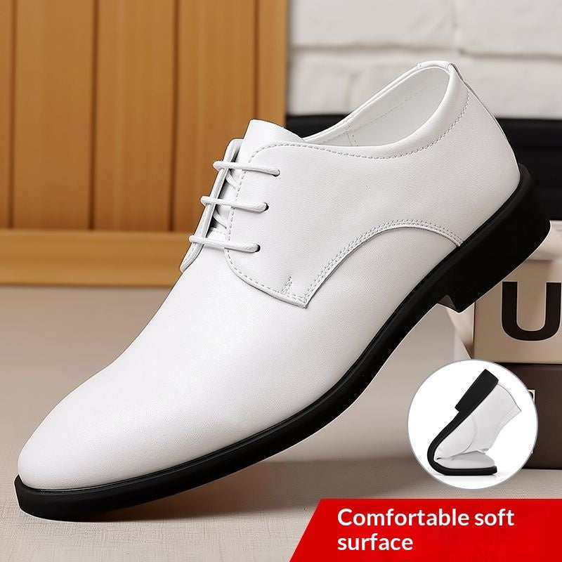 Zapatos de cuero informales de negocios para hombre con suela blanda