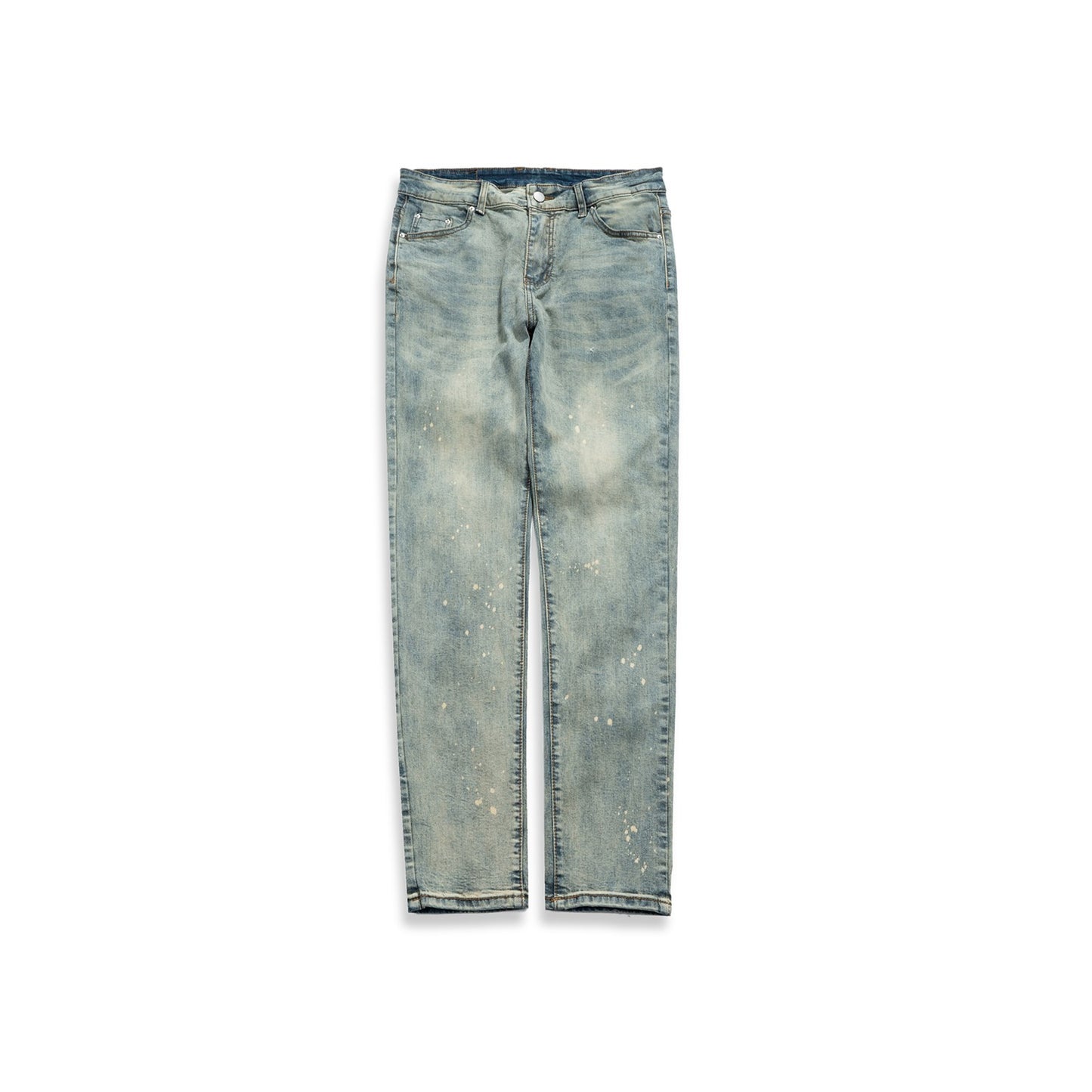 Distressed trendy jeans