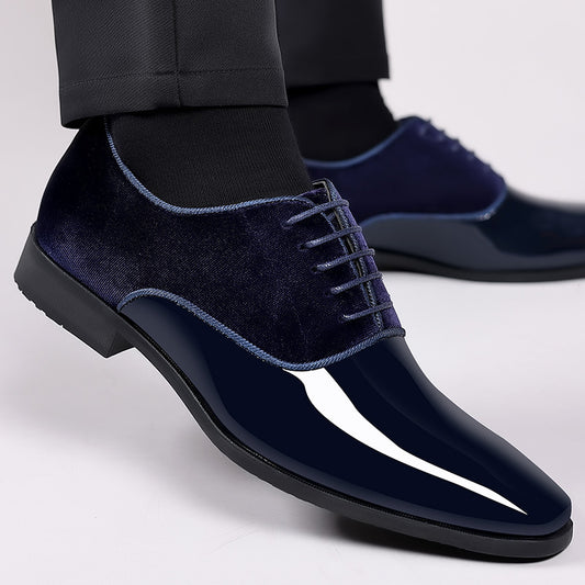 Zapatos de cuero de vestir para hombre, ligeros y a la moda
