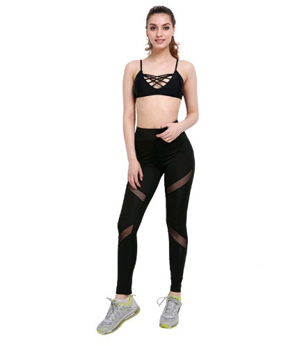 Nuevos pantalones de yoga de gasa transpirable y secado rápido con mariposa en X, estilo americano y europeo, para comercio exterior de Wish.