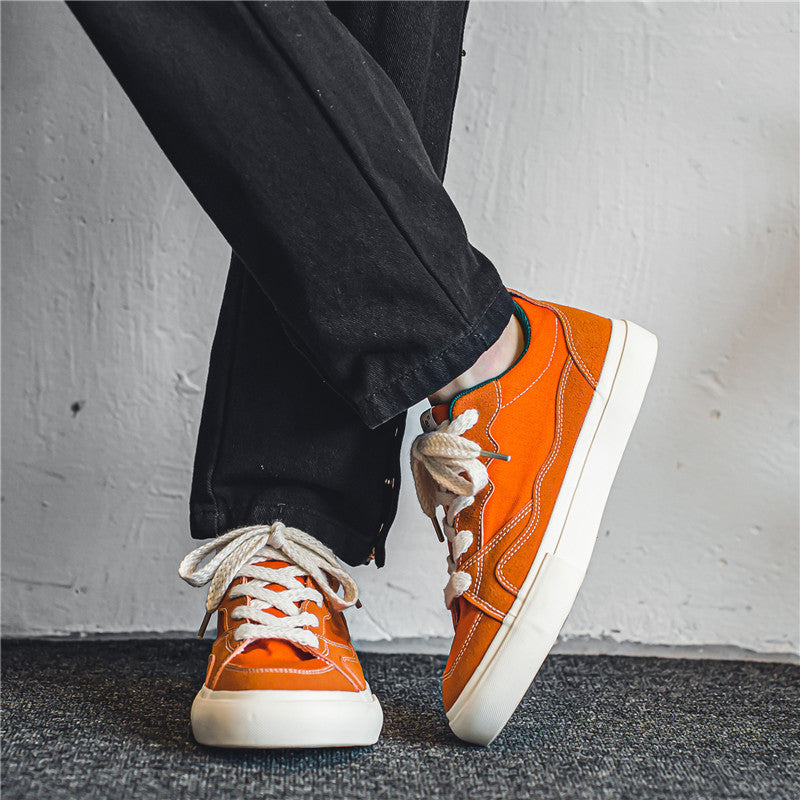 Zapatillas de lona transpirables versátiles casuales para hombre, zapatos de tela para estudiantes