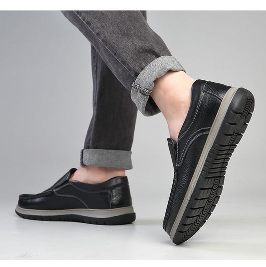 Zapatos casuales de cuero impermeables ligeros para hombre