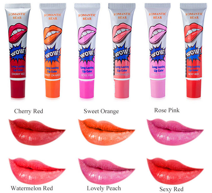 Increíble Lápiz Labial Líquido Peel Off de 6 Colores, Resistente al Agua, de Larga Duración, Máscara de Brillo Labial, Maquillaje Hidratante, Bálsamo Labial Cosmético para Arrancar