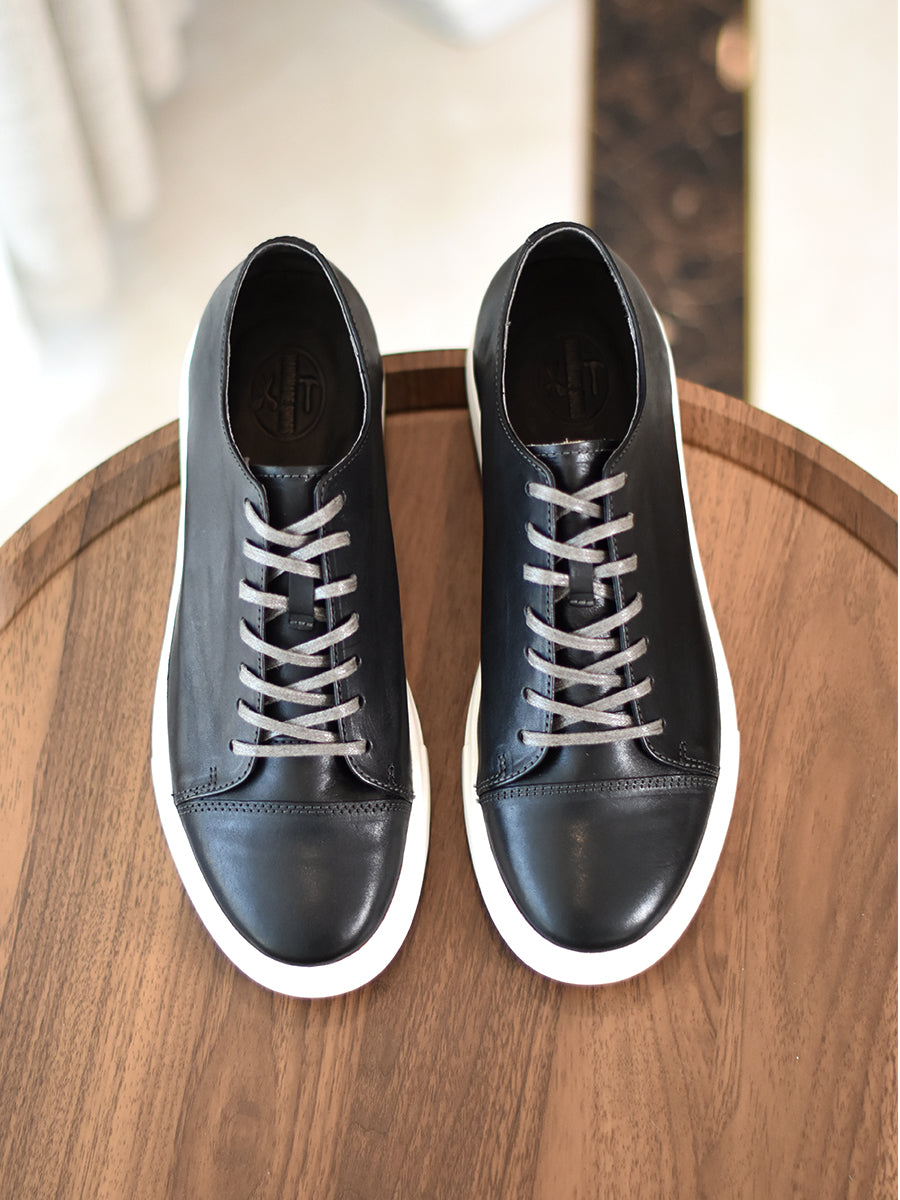 Zapatos casuales de cuero de caballo de primera calidad hechos a mano para hombre, con efecto envejecido