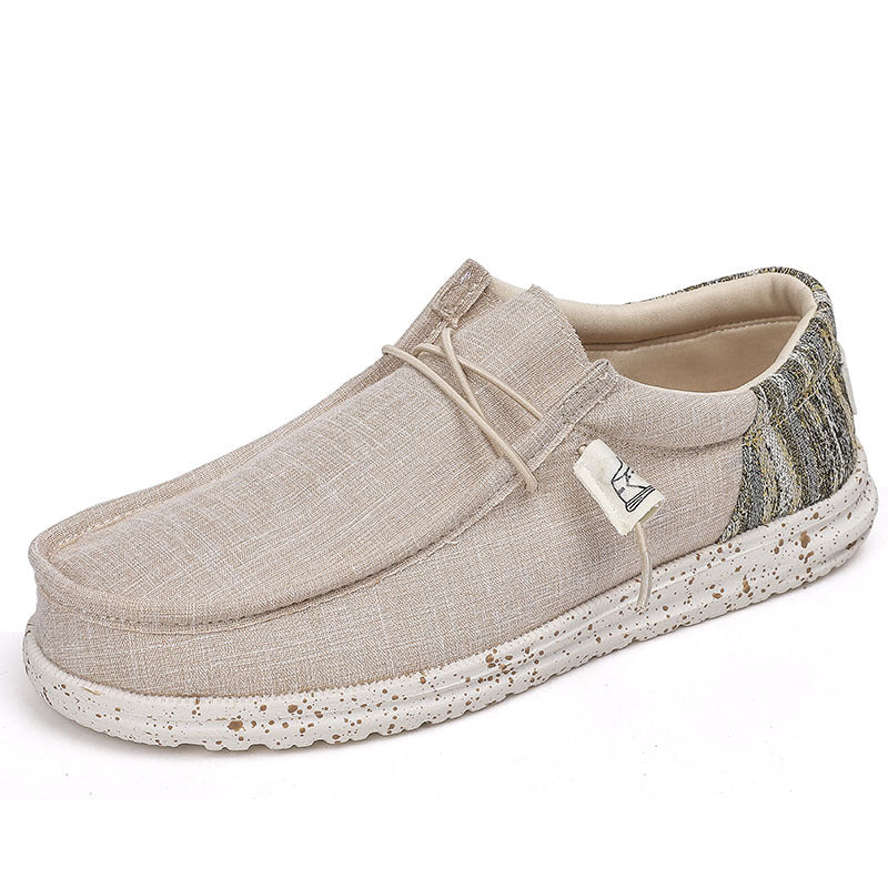 Zapatillas de lona informales transpirables con retales para hombre
