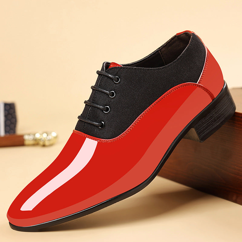Zapatos de Suela Blanda con Superficie Brillante para Hombre