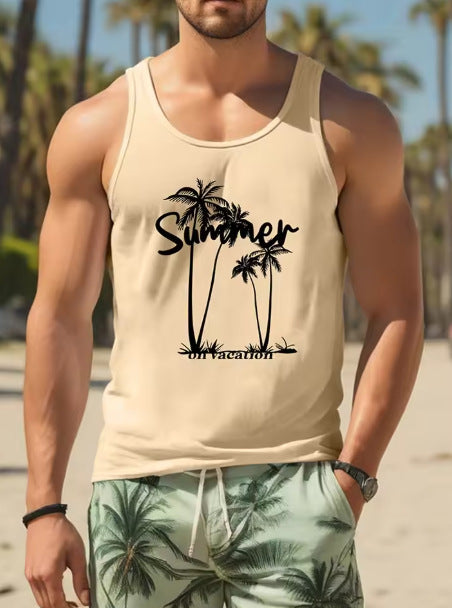Men's Digital-Print Sleeveless Tank Top