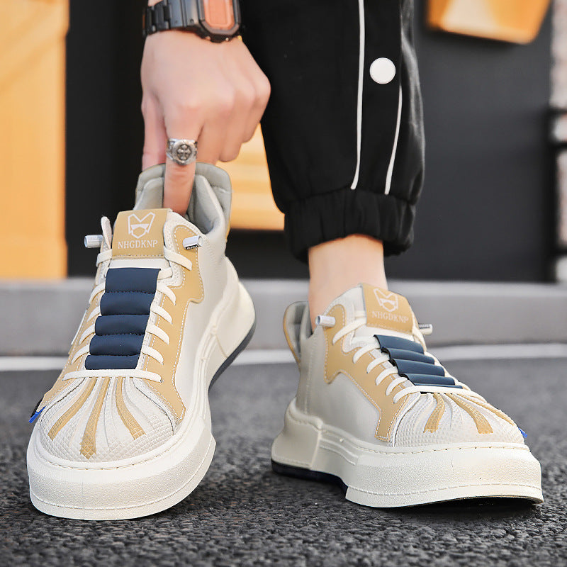 Zapatillas bajas para hombre versátiles de moda, transpirables e informales