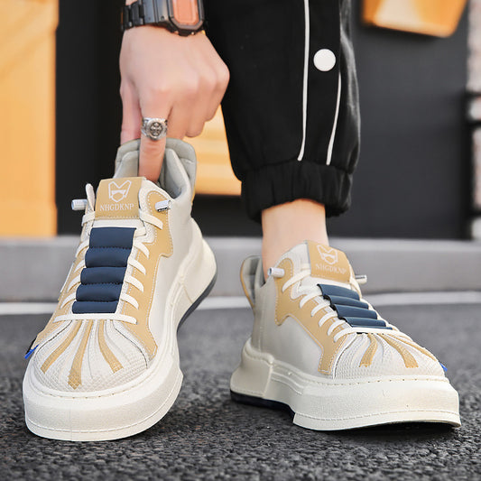 Zapatillas bajas para hombre versátiles de moda, transpirables e informales