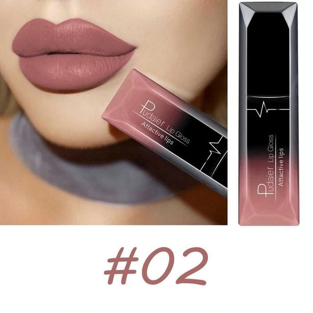 Maquillaje mate, brillo labial mate, pintalabios