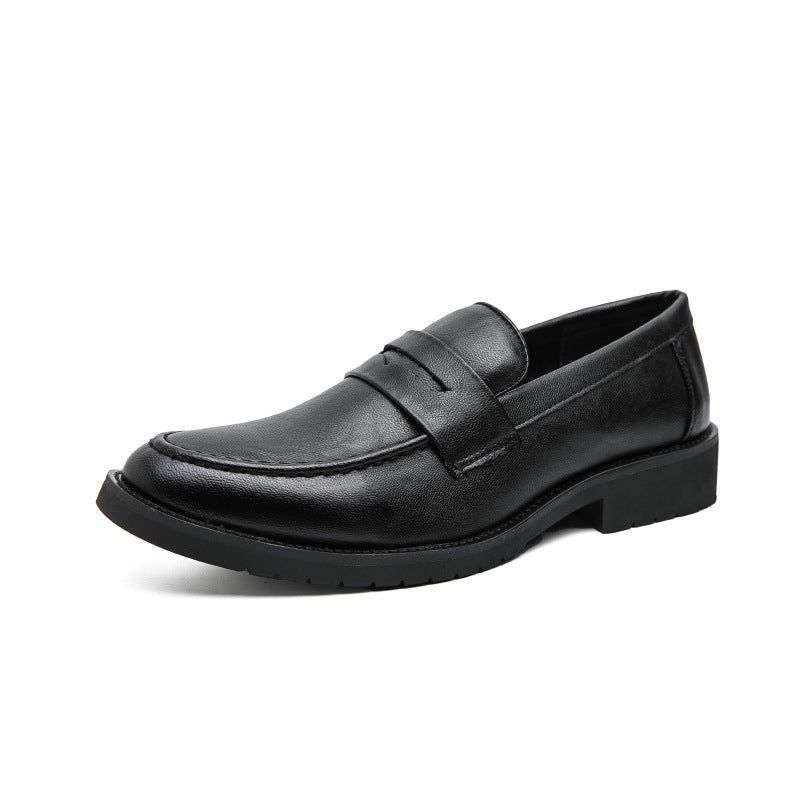 Mocasines británicos retro sin cordones con punta redonda