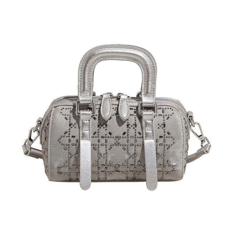 Bolso cilíndrico tote estilo coreano, minimalista, versátil y de nicho